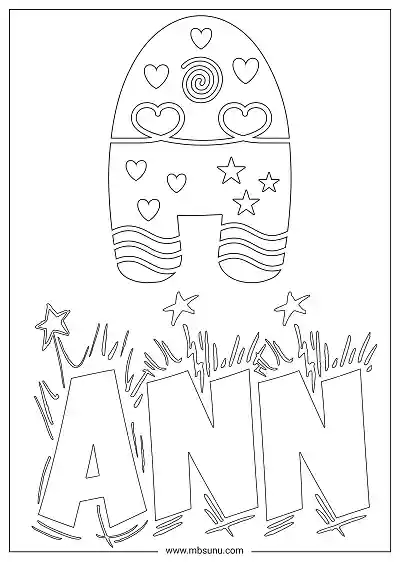 Coloring Page For Name - Ann