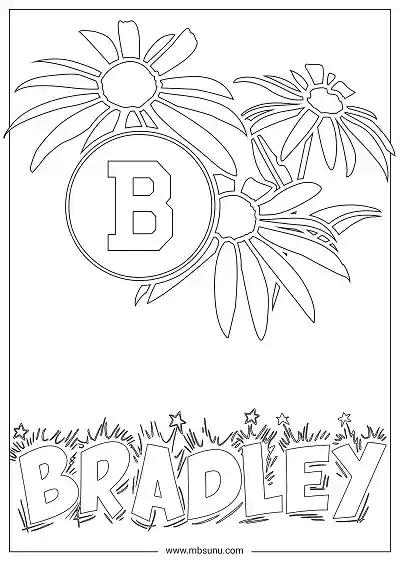 Coloring Page For Name - Bradley