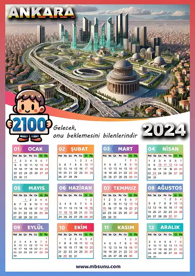 Gelecek Tasarımlı 2024 Ankara Takvimi