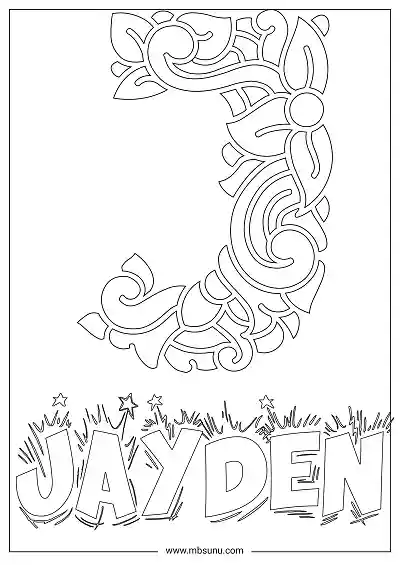 Coloring Page For Name - Jayden