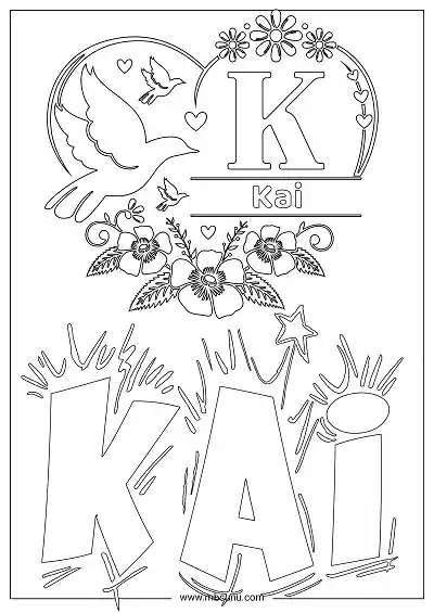 Coloring Page For Name - Kai
