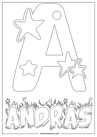 Coloring Page For Name - Andras