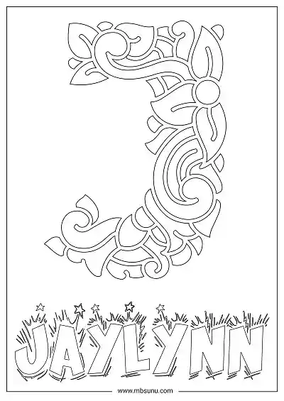 Coloring Page For Name - Jaylynn