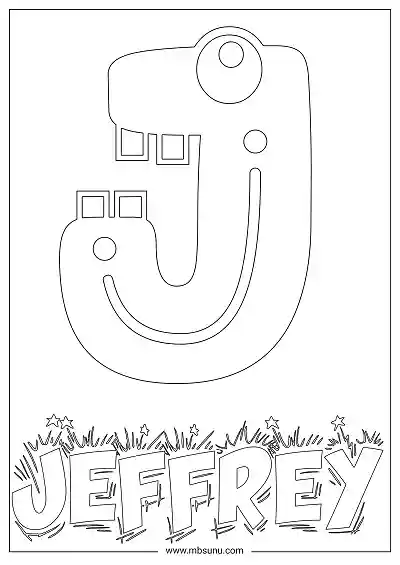Coloring Page For Name - Jeffrey