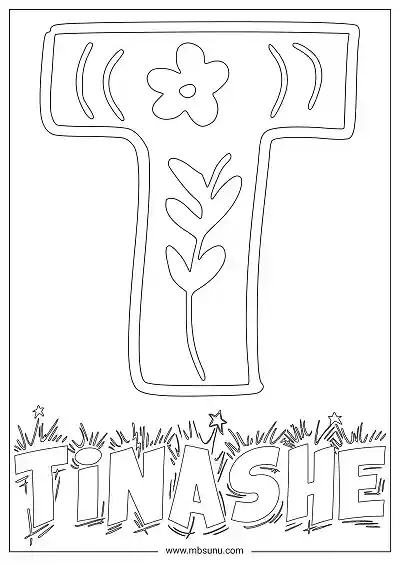 Coloring Page For Name - Tinashe