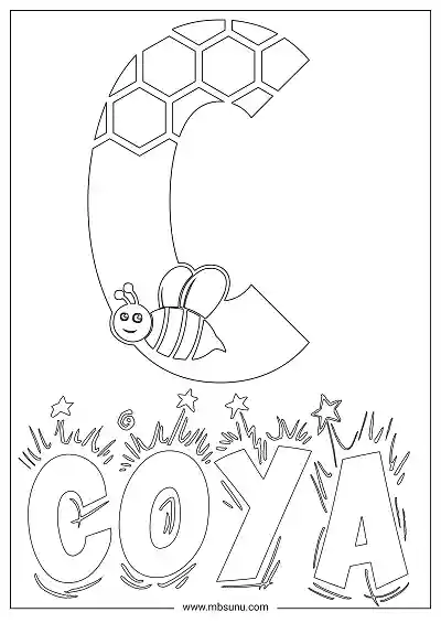 Coloring Page For Name - Coya