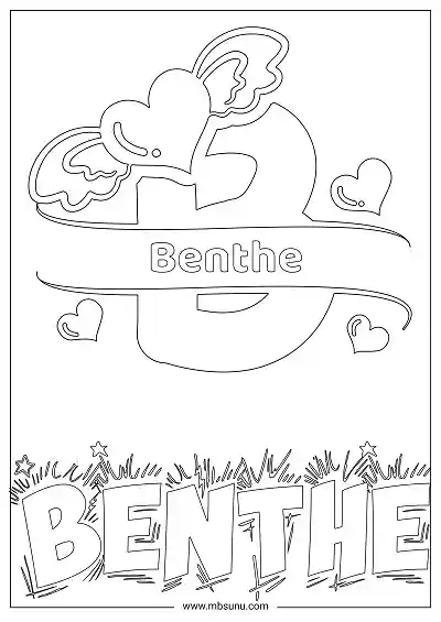 Coloring Page For Name - Benthe