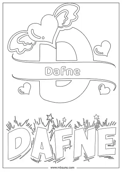 Coloring Page For Name - Dafne