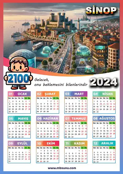 Gelecek Tasarımlı 2024 Sinop Takvimi