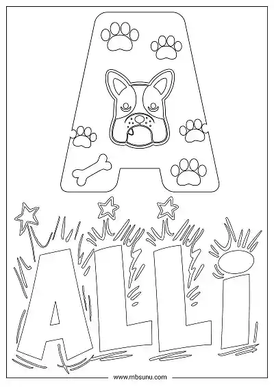 Coloring Page For Name - Alli