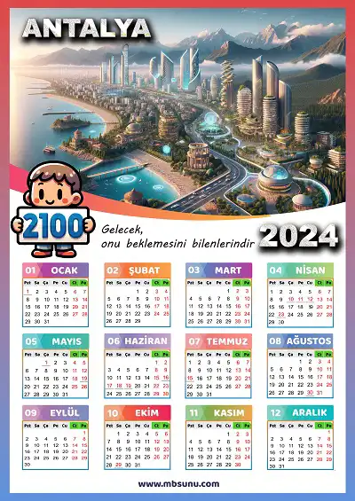 Gelecek Tasarımlı 2024 Antalya Takvimi