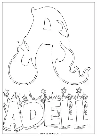 Coloring Page For Name - Adell