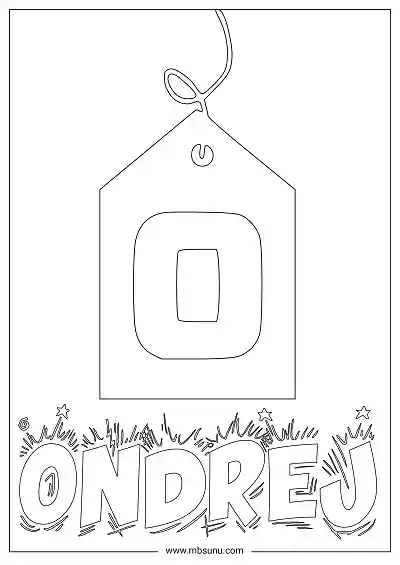 Coloring Page For Name - Ondrej