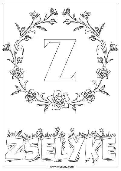 Coloring Page For Name - Zselyke