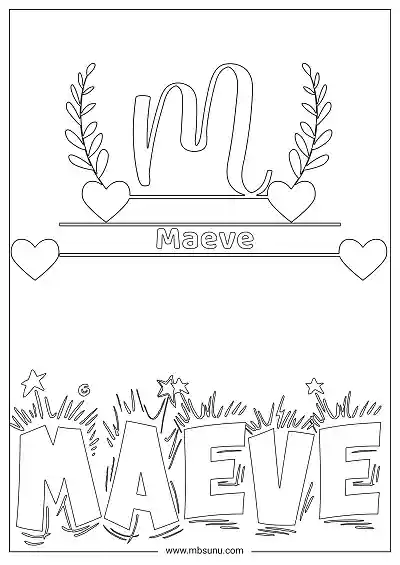 Coloring Page For Name - Maeve