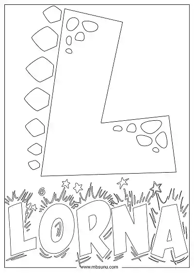 Coloring Page For Name - Lorna