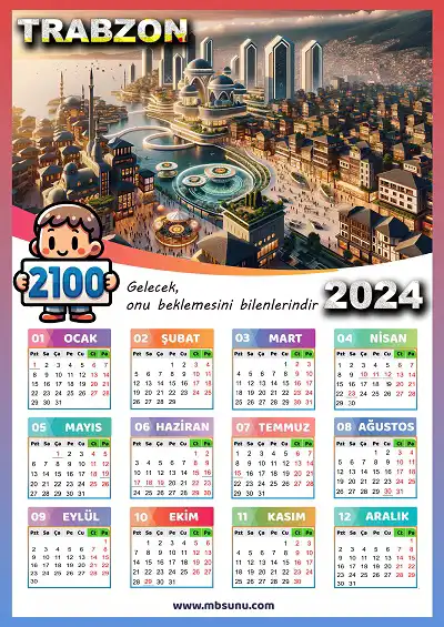 Gelecek Tasarımlı 2024 Trabzon Takvimi