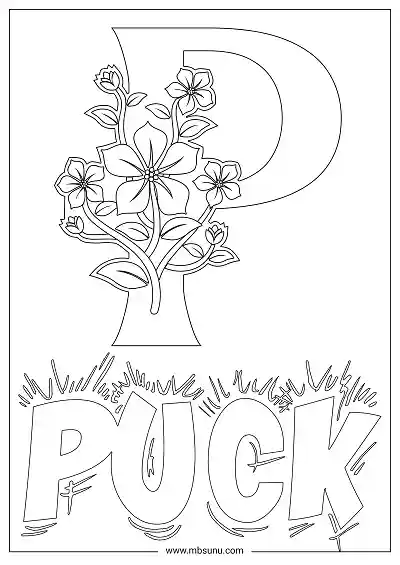 Coloring Page For Name - Puck