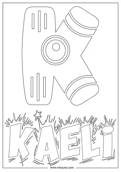 Coloring Page For Name - Kaeli