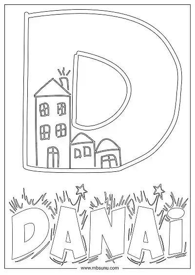Coloring Page For Name - Danai