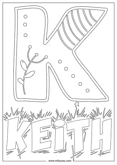 Coloring Page For Name - Keith