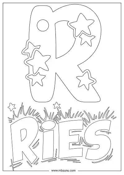 Coloring Page For Name - Ries