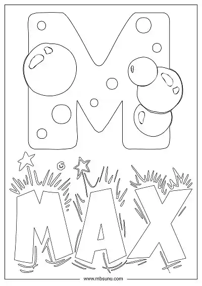 Coloring Page For Name - Max