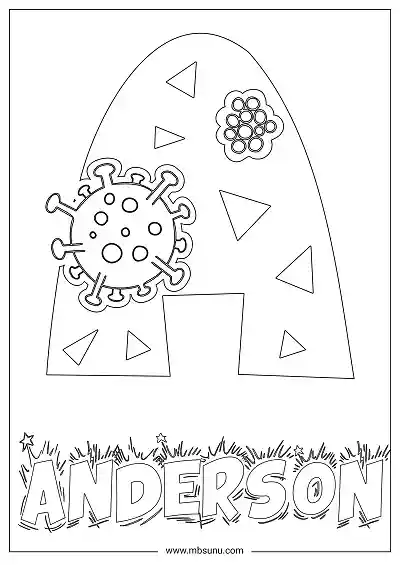 Coloring Page For Name - Anderson
