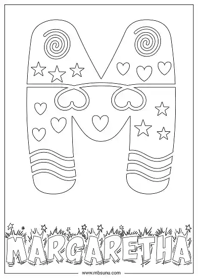 Coloring Page For Name - Margaretha