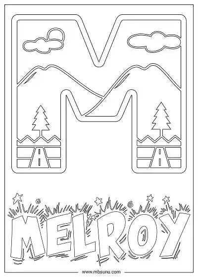 Coloring Page For Name - Melroy