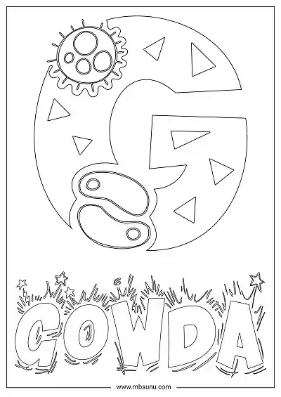 Coloring Page For Name - Gowda