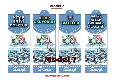 Model 7 - Kış ve Şehir Temalı (Sinop) Kitap Ayracı
