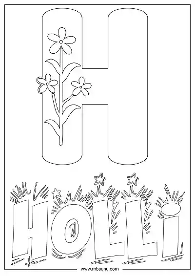 Coloring Page For Name - Holli