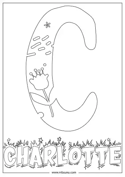 Coloring Page For Name - Charlotte