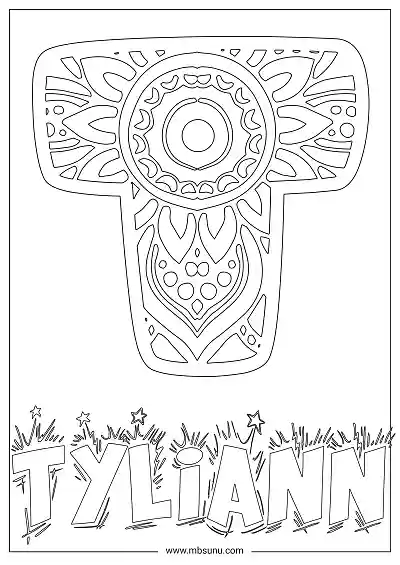 Coloring Page For Name - Tyliann