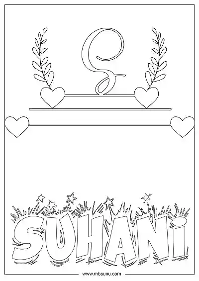 Coloring Page For Name - Suhani