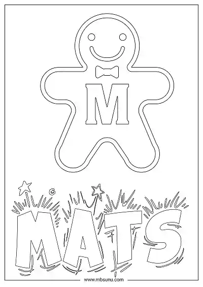 Coloring Page For Name - Mats