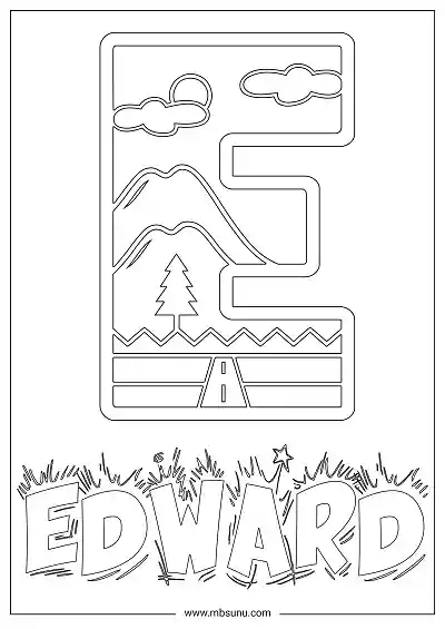Coloring Page For Name - Edward