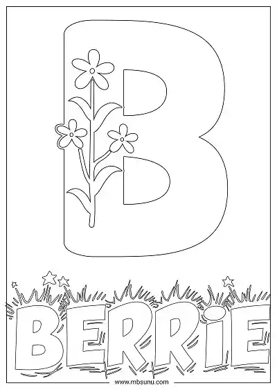 Coloring Page For Name - Berrie