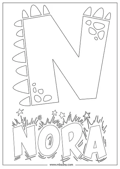 Coloring Page For Name - Nora