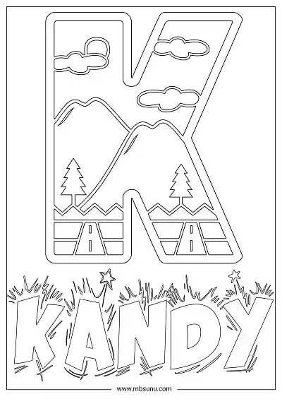 Coloring Page For Name - Kandy