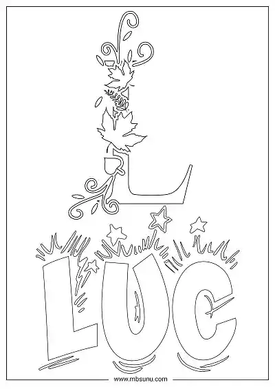 Coloring Page For Name - Luc