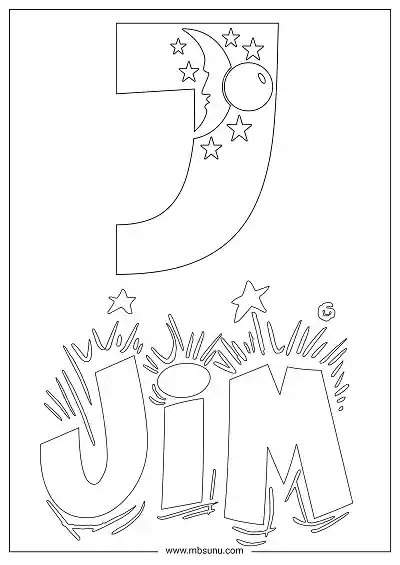 Coloring Page For Name - Jim