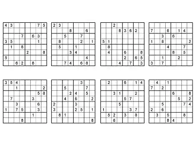 Klasik Sudoku Etkinlikleri (8x8) - Seviye 1