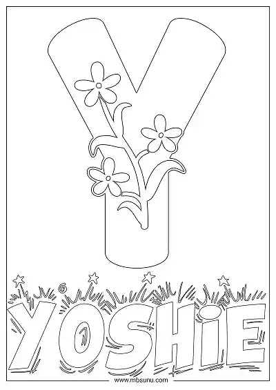 Coloring Page For Name - Yoshie
