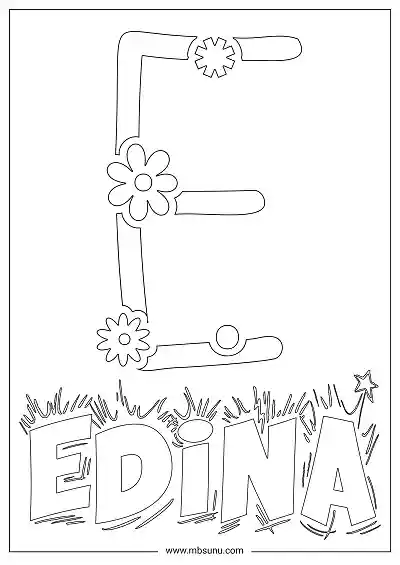 Coloring Page For Name - Edina