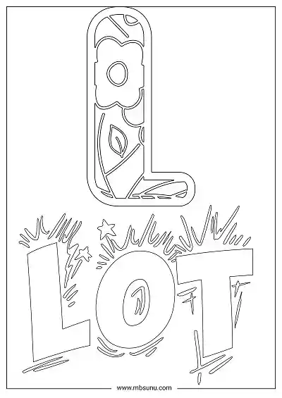 Coloring Page For Name - Lot