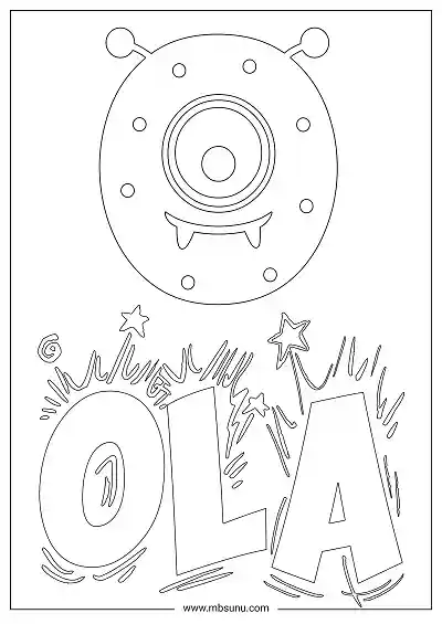 Coloring Page For Name - Ola